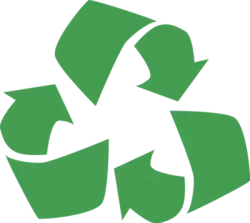Simbolo da reciclagem na cor verde
